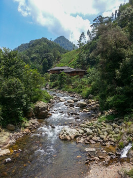 山中溪流