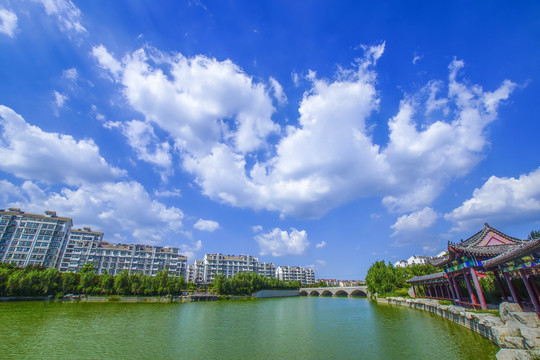 碧水藍(lán)天城市風(fēng)光