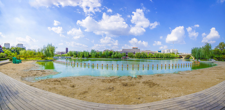碧水藍(lán)天城市風(fēng)光