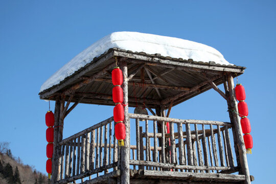 雪鄉(xiāng) 雪景 瞭望臺