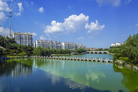碧水藍(lán)天城市風(fēng)光