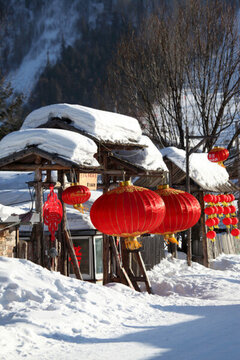 雪鄉(xiāng) 雪景 白雪 鄉(xiāng)愁 鄉(xiāng)村