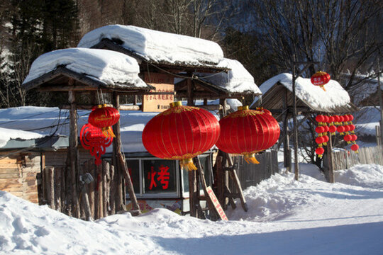 雪鄉(xiāng) 雪景 白雪 鄉(xiāng)愁 鄉(xiāng)村