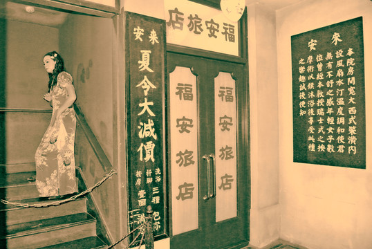 老上海 民俗蜡像