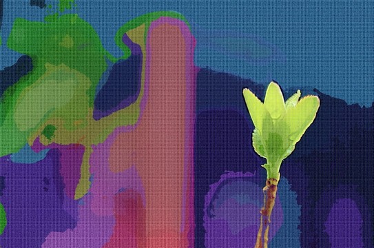 油畫嫩芽