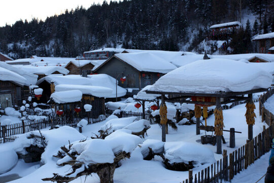 雪鄉(xiāng) 雪景 白雪 鄉(xiāng)愁 鄉(xiāng)村