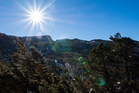 轎子雪山風光