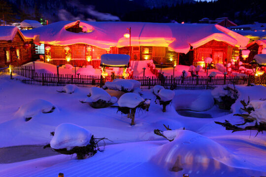 雪鄉(xiāng) 小屋 東北民居