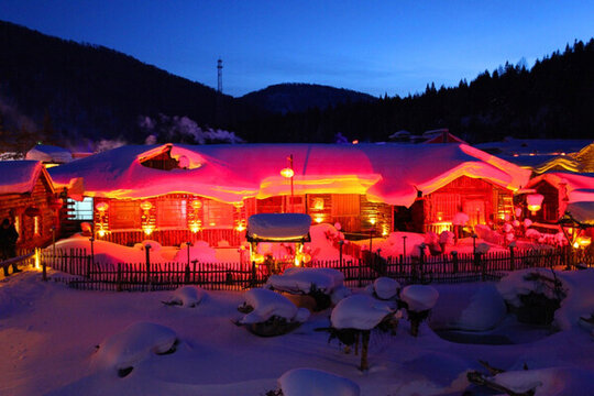 雪鄉(xiāng) 夜景 雪景