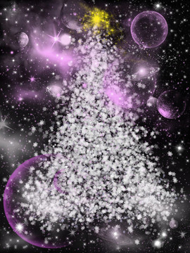 程式化的雪花樹