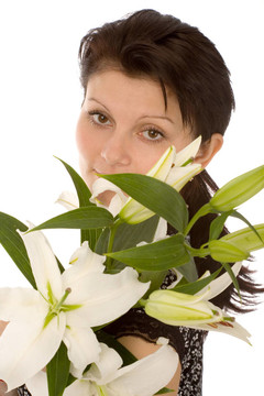 女人與madonna lily