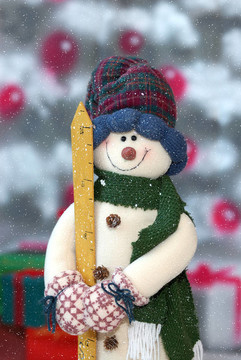 雪中的雪人