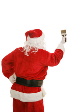 Santa用畫筆后視圖