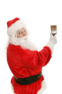 Santa與Paintbrush