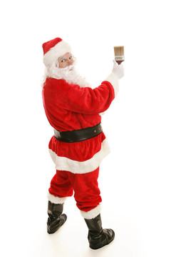 Santa用畫筆完成