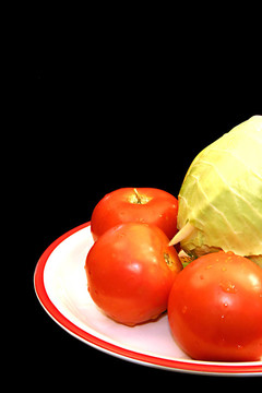 西紅柿和卷心菜