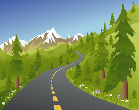 夏天的山路