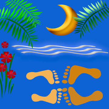 海灘的浪漫
