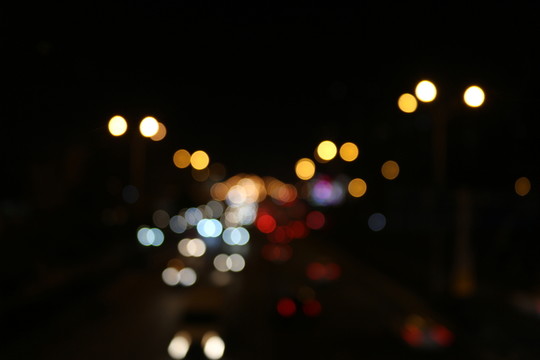 城市夜景光斑