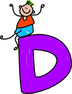 字母D的男孩