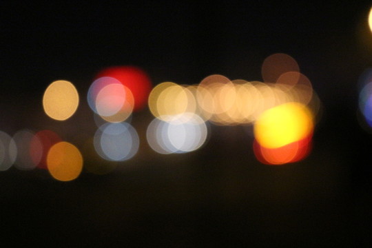 城市夜景光斑