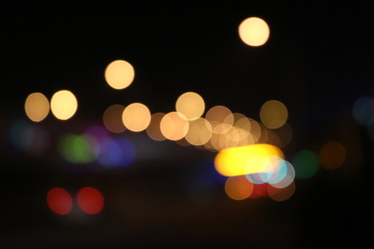 城市夜景光斑