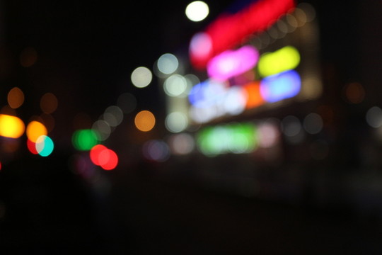 城市夜景光斑