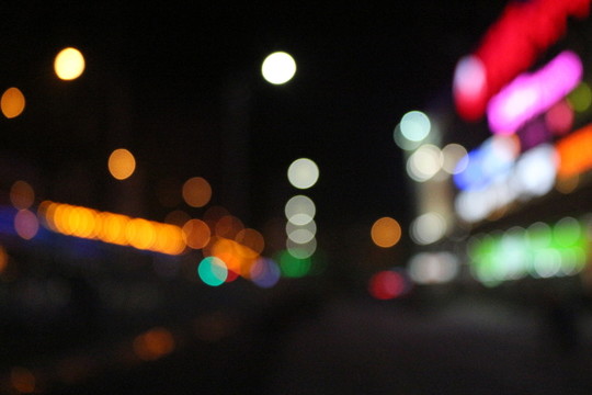 城市夜景光斑