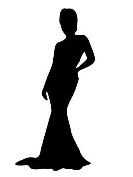 優(yōu)雅的女士剪影