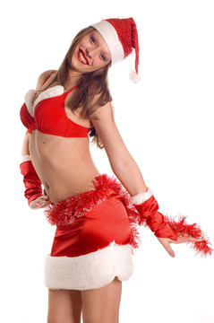Sexy Santa的女孩