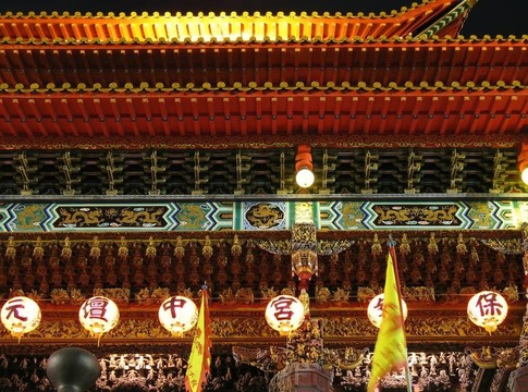 夜晚的寺廟細(xì)節(jié)