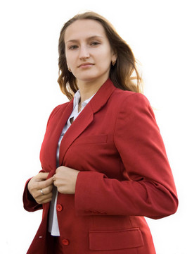 穿紅衣服的女孩