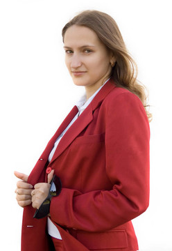穿紅衣服的女孩