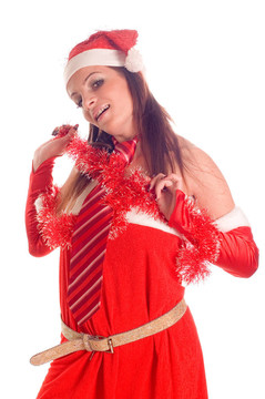 Sexy Santa的女孩