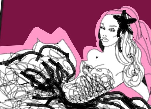 時(shí)尚圖形的新娘