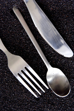 勺子；刀和Fork iso