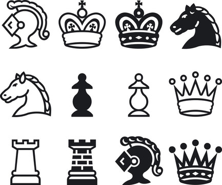 國際象棋的剪影