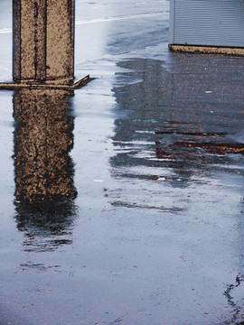 城市的秋天的雨