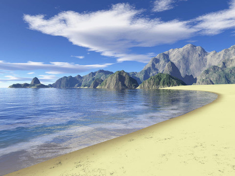 海灘和山脈