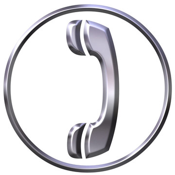 三維銀電話標志