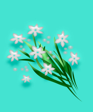 白色的花束