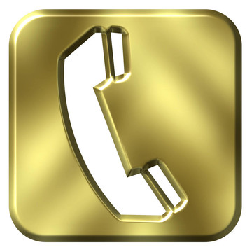 三維黃金電話標(biāo)志