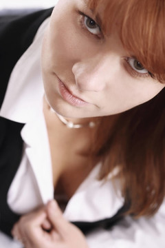 美麗的商業(yè)女人有一個(gè)非常自信