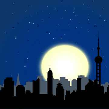 夜晚的城市