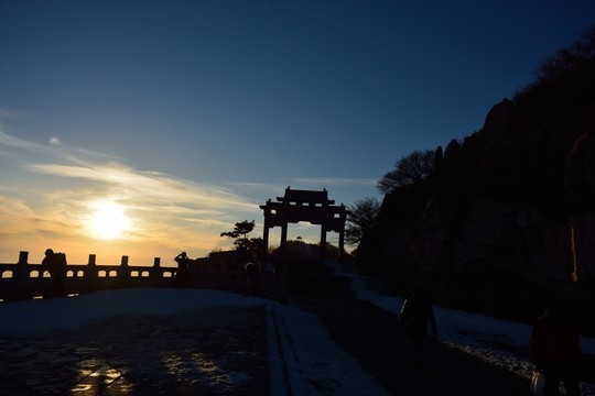 泰山冬日景色