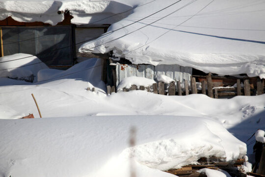 雪鄉(xiāng) 雙峰林場 東北民居 白雪