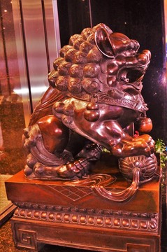 石獅子 雕刻 雕塑