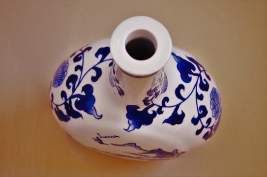 青花瓷 酒瓶 白酒瓶 藍(lán)花瓶