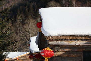 雪鄉(xiāng) 雙峰林場(chǎng) 春節(jié) 紅燈 燈
