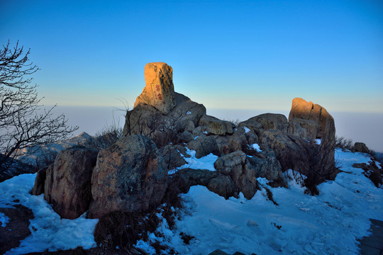 泰山雪景